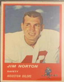 Jim Norton #40 Football Cards 1963 Fleer