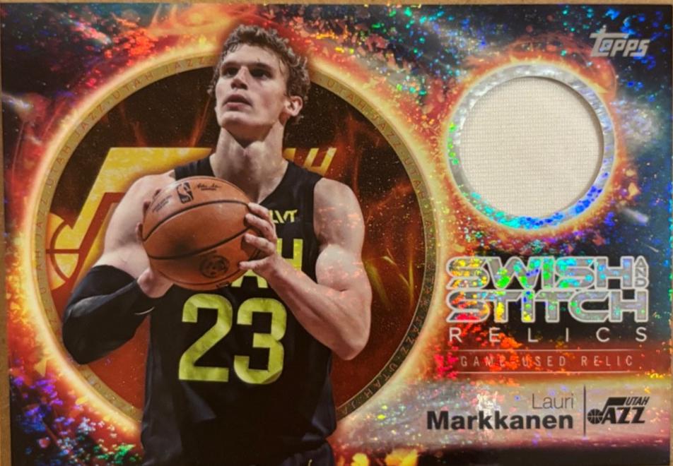 2025-26 Topps Lauri Markkanen Switch and Stitch Relic Card 2025-26 Topps Lauri Markkanen Switch and Stitch Relic Card
