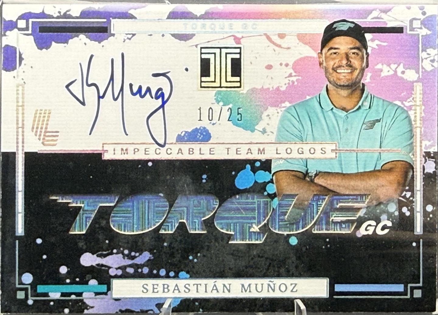 Sebastian Munoz #9 2025 Panini Impeccable LIV Team Logos Signature Golf