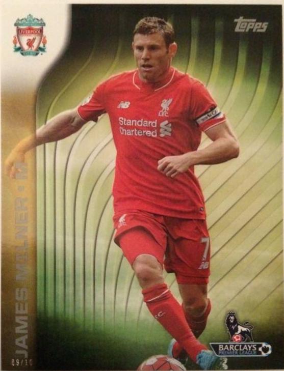 James Milner #58 2015 Topps Premier Gold Soccer