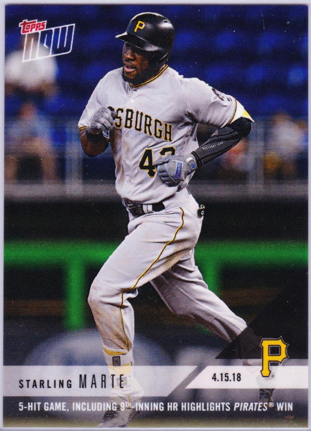Starling Marte #84 Baseball Cards 2018 Topps Now