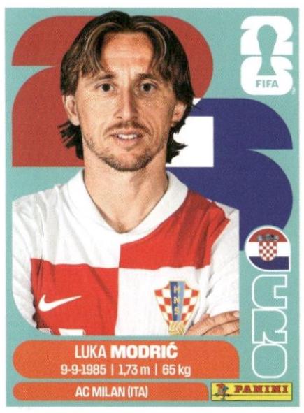 Luka Modric #CRO9 2026 Panini FIFA World Cup Stickers