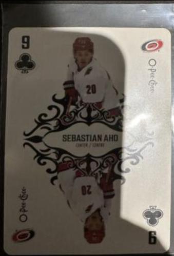 Sebastian Aho #9-CLUBS Hockey Cards 2023 O-Pee-Chee Playing Cards