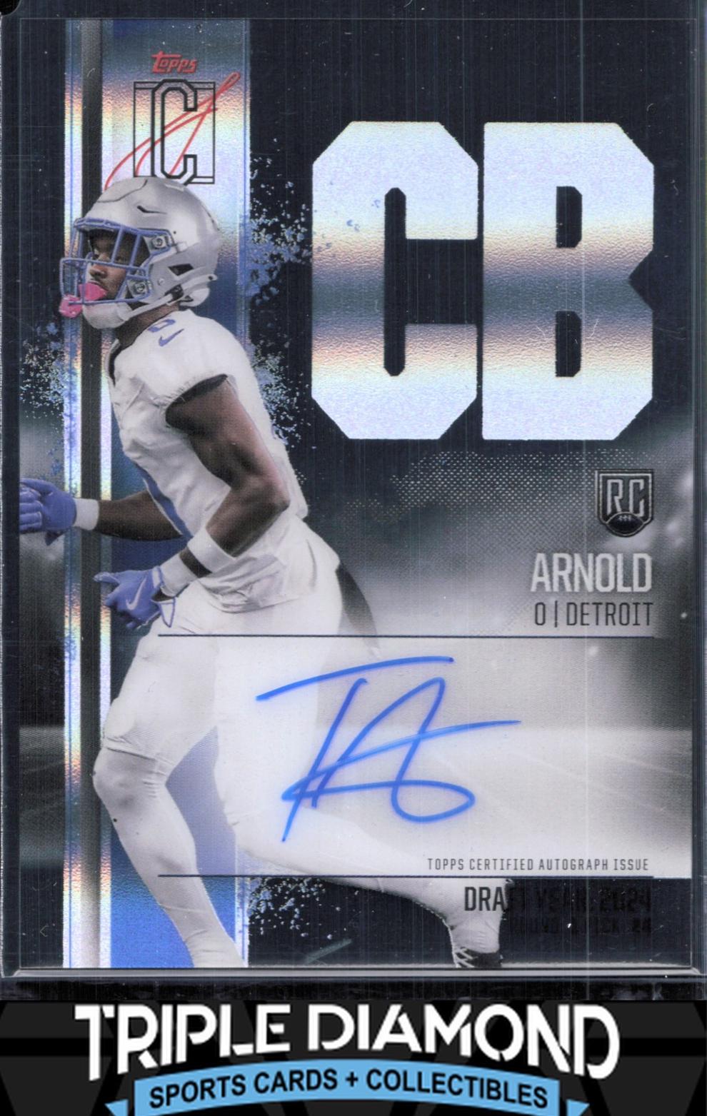 Terrion Arnold #RCC-TA 2024 Topps Signature Class Rookies Class Crystal Clear Football