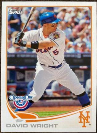 David Wright #6 Baseball Cards 2013 Topps Opening Day