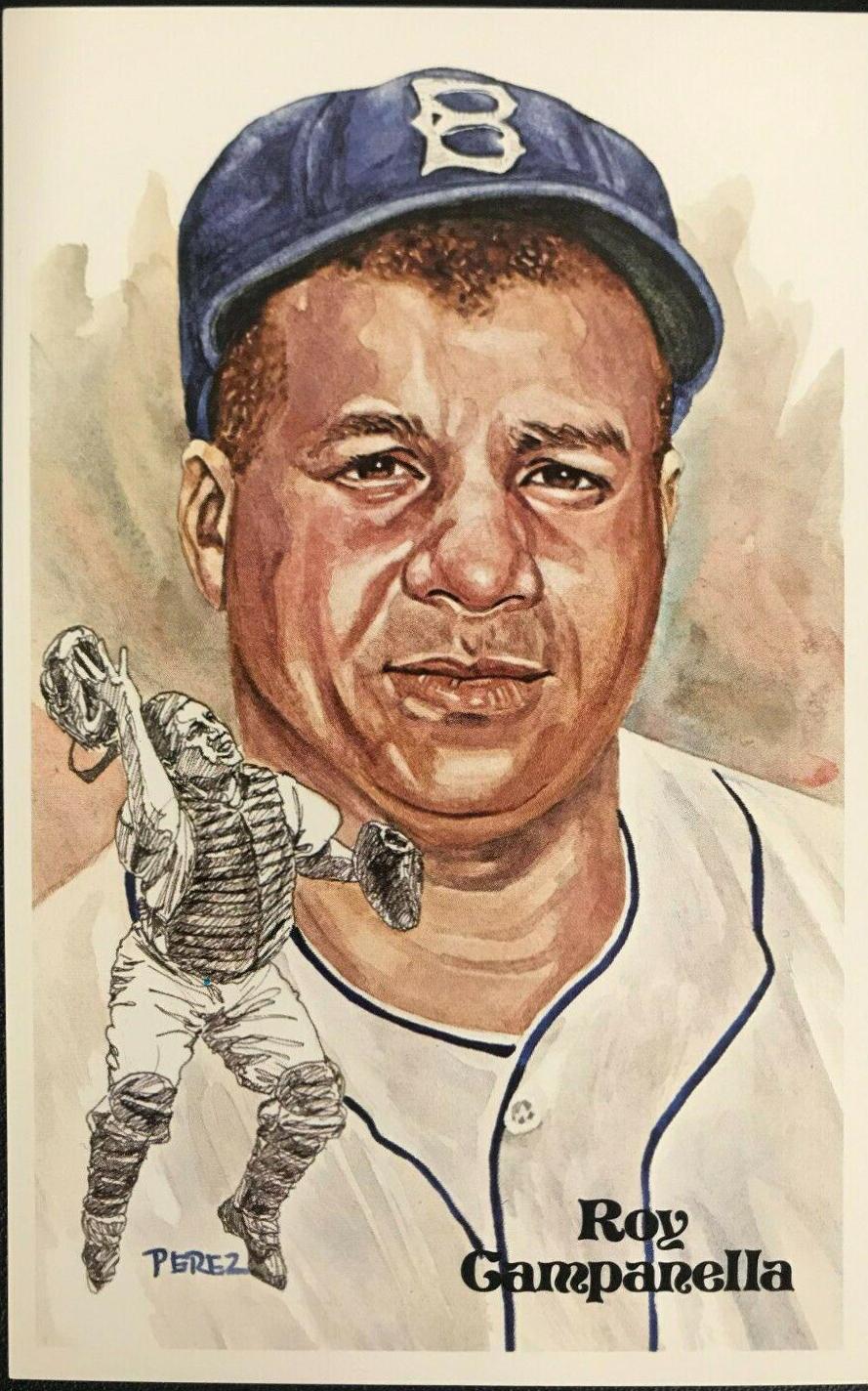 Roy Campanella #111 Baseball Cards 1981 Perez Steele HOF Postcard