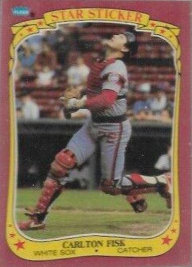 Carlton Fisk #38 Baseball Cards 1986 Fleer Star Stickers