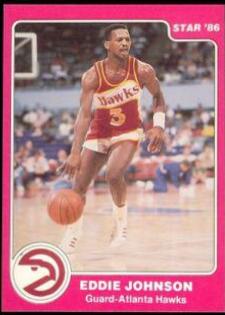 Eddie Johnson #44 Basketball Cards 1985 Star