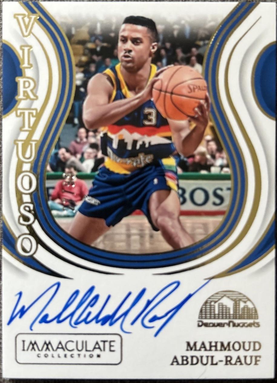 Mahmoud Abdul-Rauf #2 Basketball Cards 2023 Panini Immaculate Virtuoso Autograph