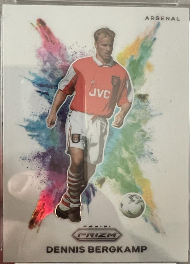 Dennis Bergkamp #28 Soccer Cards 2023 Panini Prizm Premier League Color Blast