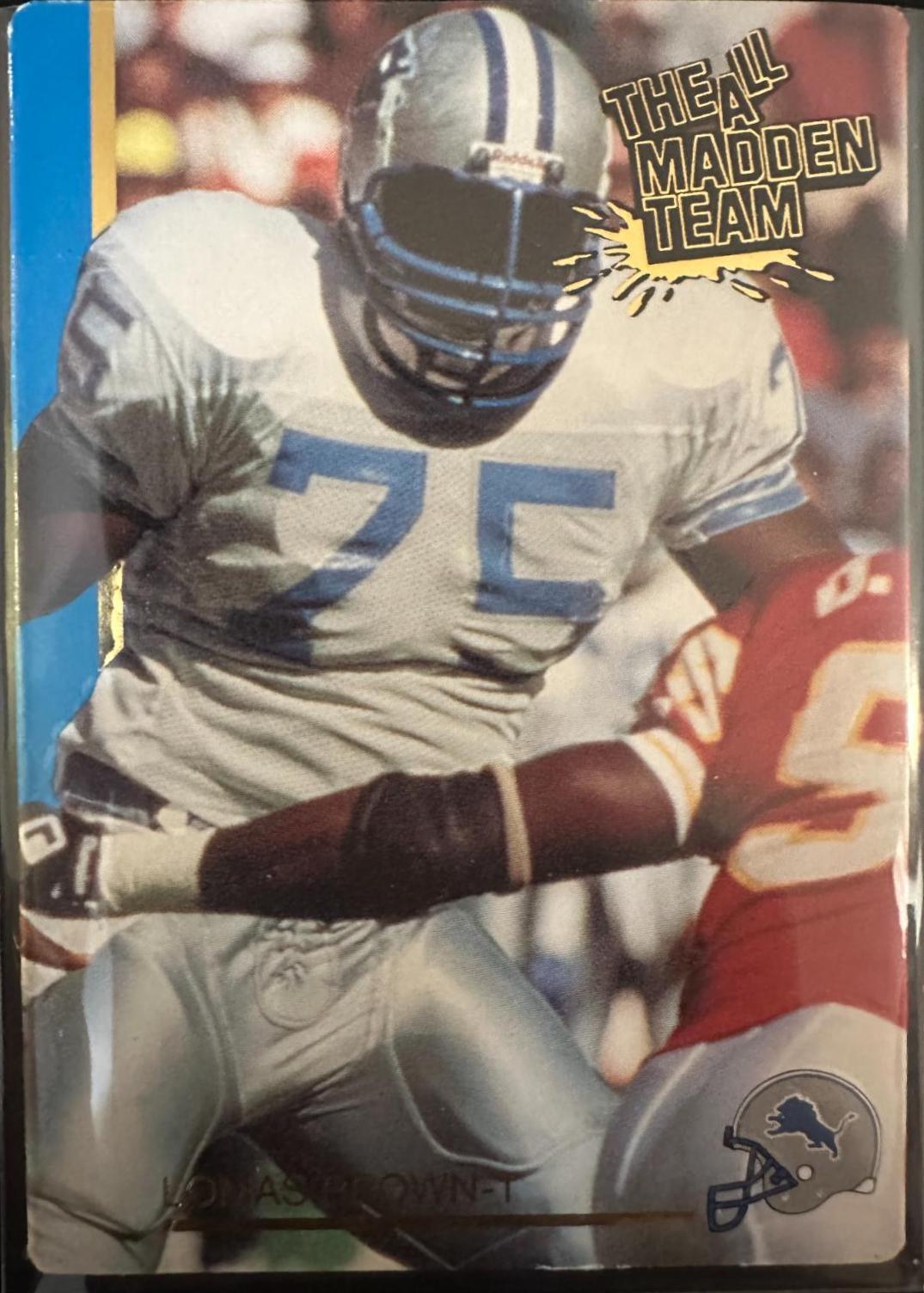 Lomas Brown #7 Football Cards 1992 Action Packed All Madden