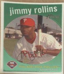 Jimmy Rollins #C25 2008 Topps Heritage Chrome Baseball