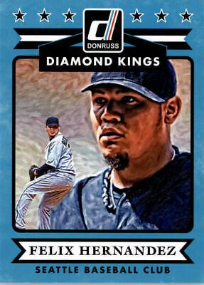 Felix Hernandez #25 Baseball Cards 2015 Donruss