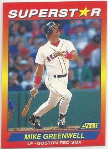 Mike Greenwell #10 Baseball Cards 1992 Score Superstars