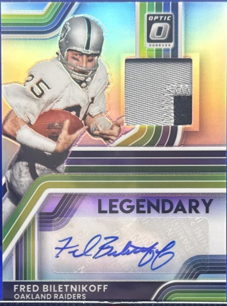 Fred Biletnikoff #LPA-FB 2025 Panini Donruss Optic Legendary Patch Autograph Football