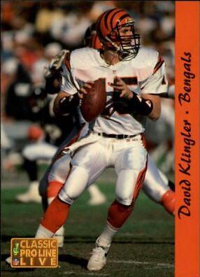 David Klingler #34 Football Cards 1993 Pro Line Live