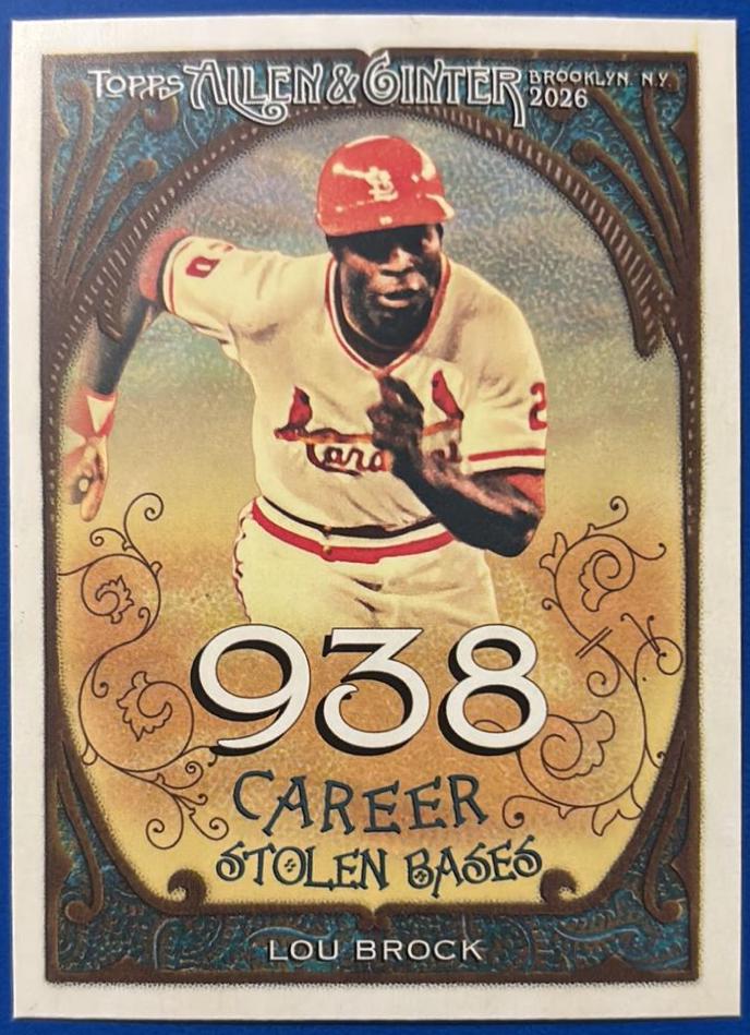 Lou Brock #CR-35 2026 Onit Athlete Gravity Career 250 Baseball