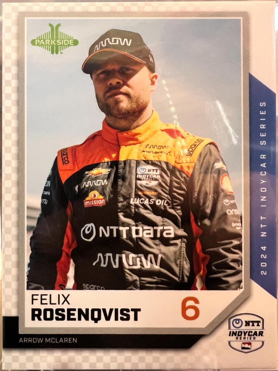 Felix Rosenqvist #23 Racing Cards 2024 Parkside NTT IndyCar