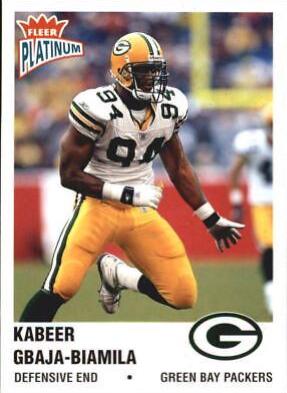 Kabeer Gbaja Biamila #24 Football Cards 2003 Fleer Platinum