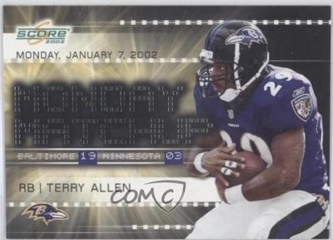 Terry Allen #MM-17 Football Cards 2002 Panini Score Monday Matchups