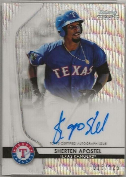 Sherten Apostel #SA 2020 Bowman Sterling Prospect Autographs Baseball