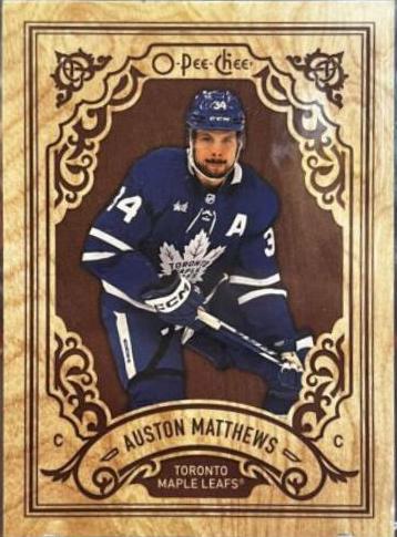 Auston Matthews #W-AM Hockey Cards 2023 O-Pee-Chee Wood
