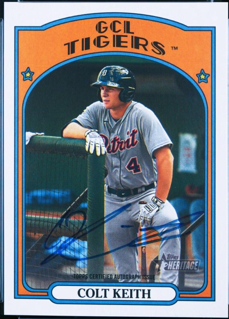Colt Keith #ROA-CK 2021 Topps Heritage Minor League Baseball Real One Autographs