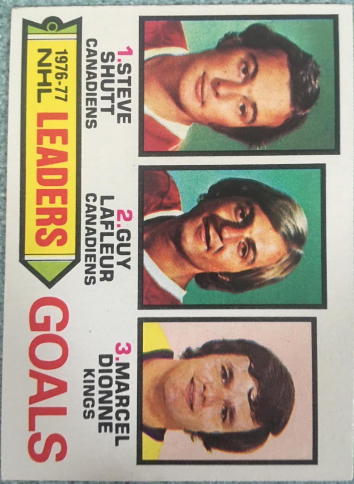 Goals Leaders #1 Hockey Cards 1977 Topps