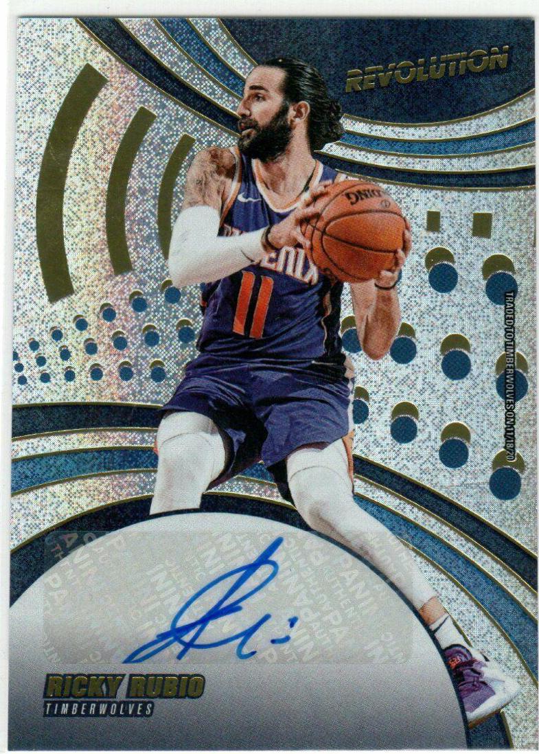Ricky Rubio Basketball Cards 2020 Panini Revolution Autographs