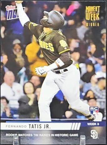 Fernando Tatis Jr. #MOW-3W 2019 Topps Now Moment Of The Week Baseball