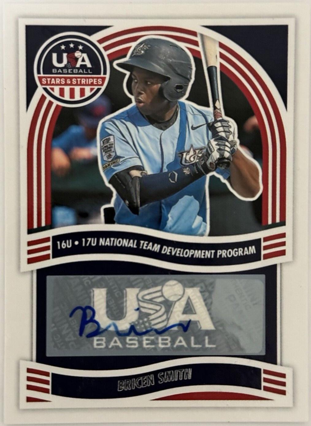 Bricen Smith #NTS-BS 2024 Panini Stars & Stripes 16u17u National Team Signature Baseball
