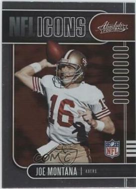 Joe Montana #1 Football Cards 2019 Panini Absolute NFL Icons