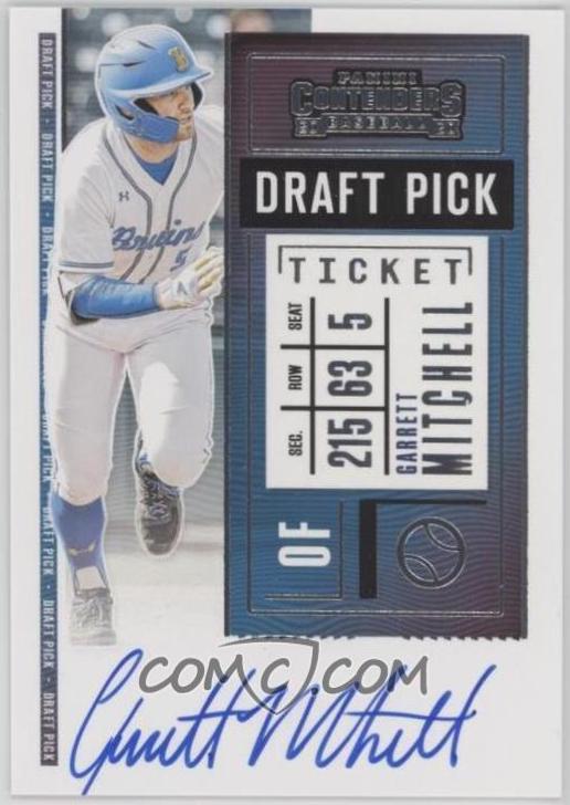 Garrett Mitchell #DPT-GM Baseball Cards 2020 Panini Contenders Draft Pick Ticket Autographs