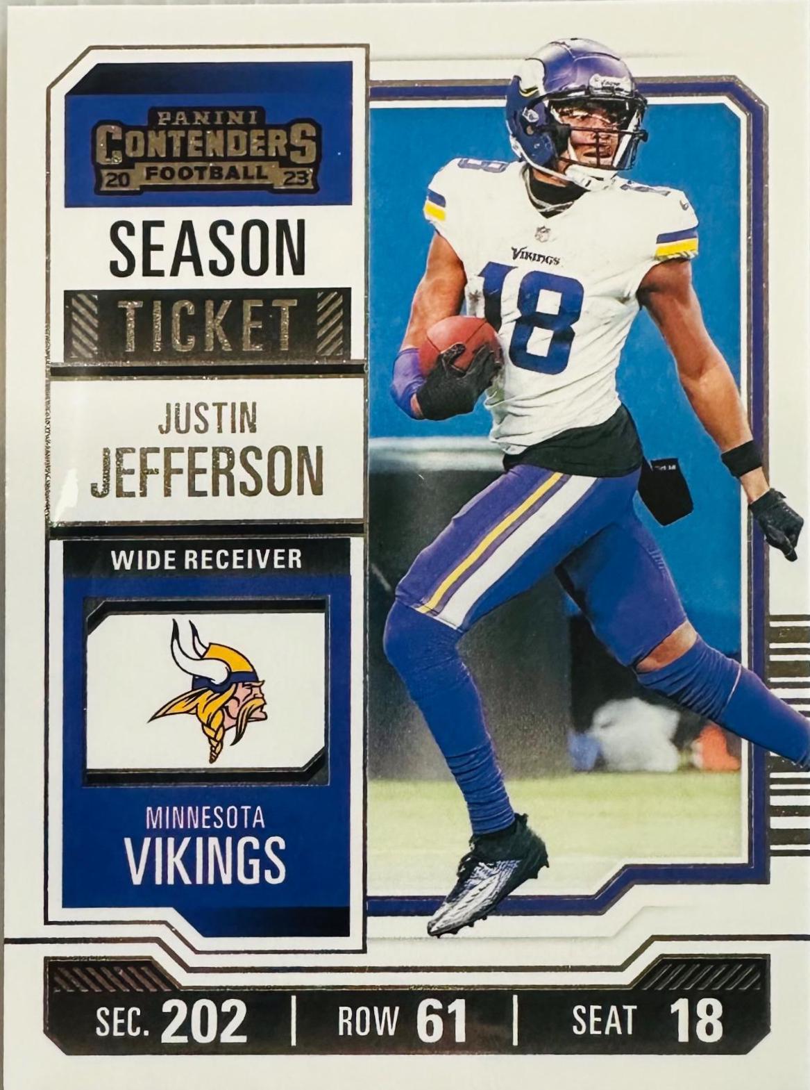 Justin Jefferson #67 Football Cards 2023 Panini Contenders