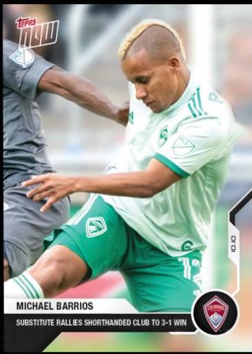 Michael Barrios #161 Soccer Cards 2021 Topps Now MLS