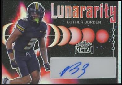 Luther Burden #L-LB1 Football Cards 2024 Leaf Metal Lunararity Autograph