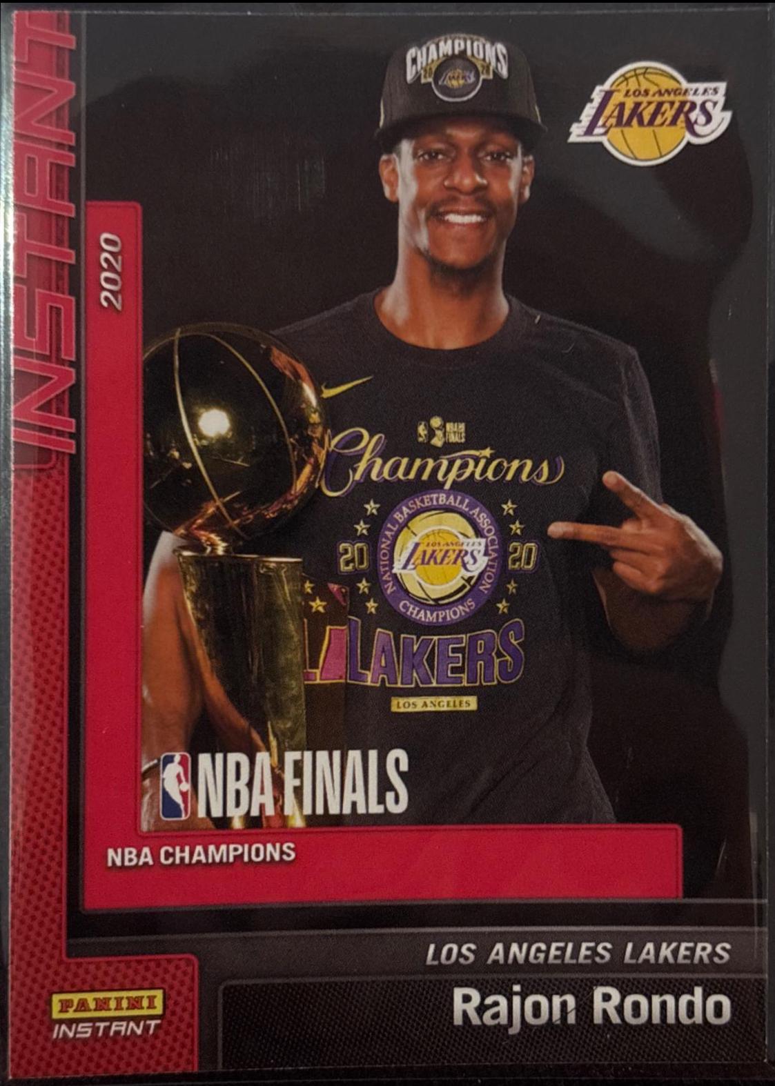 Rajon Rondo #17 Basketball Cards 2019 Panini Instant Lakers NBA Champions