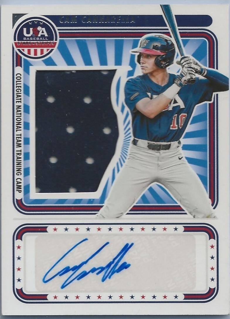 Cam Cannarella #SS-CC Baseball Cards 2024 Panini Stars & Stripes USA Signatures Silhouettes