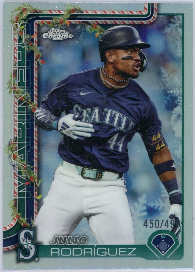 Julio Rodriguez #HC186 2025 Topps Holiday Chrome Baseball