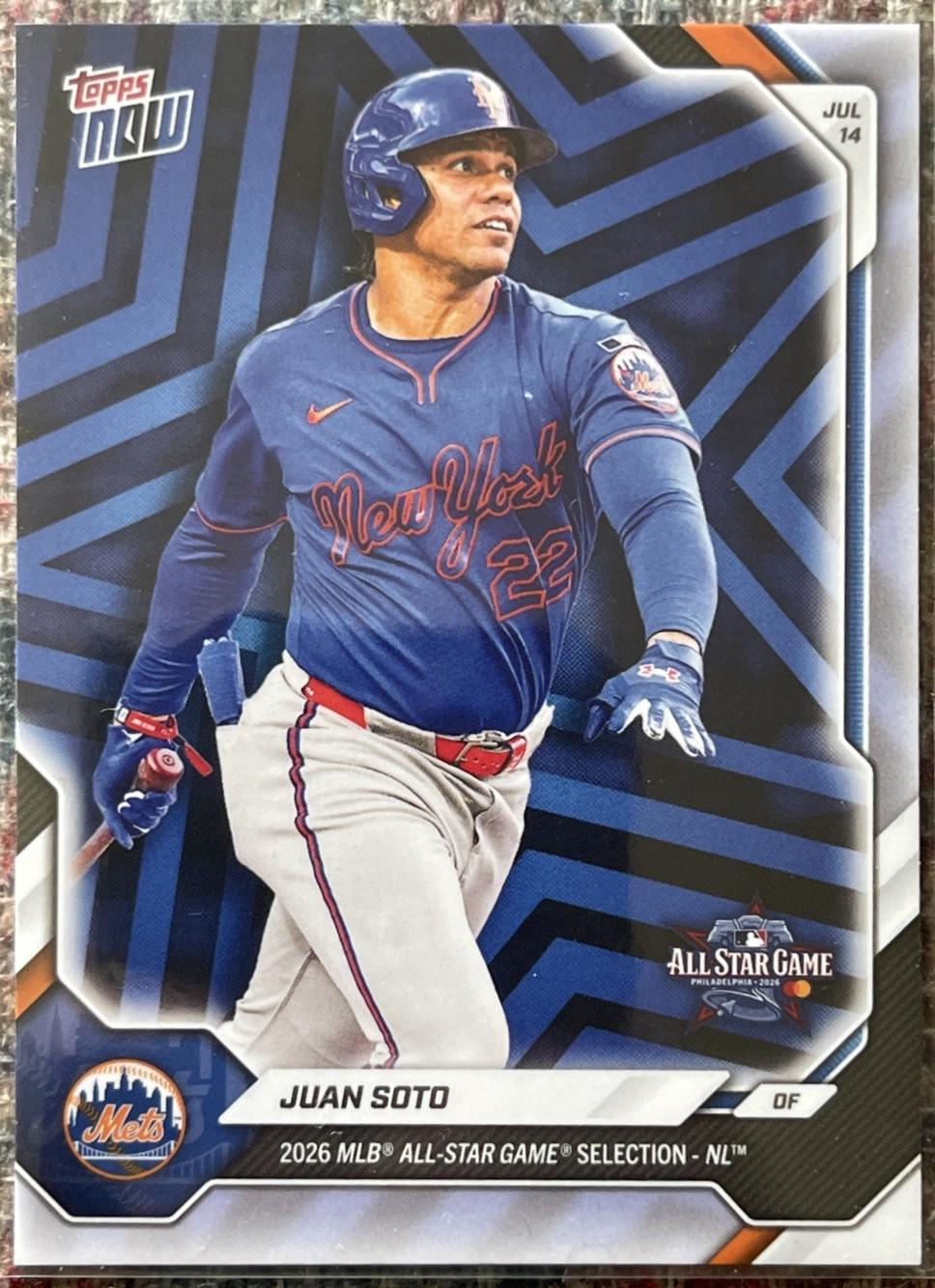 Juan Soto #ASG-JS 2026 Topps Now All Star Game Baseball
