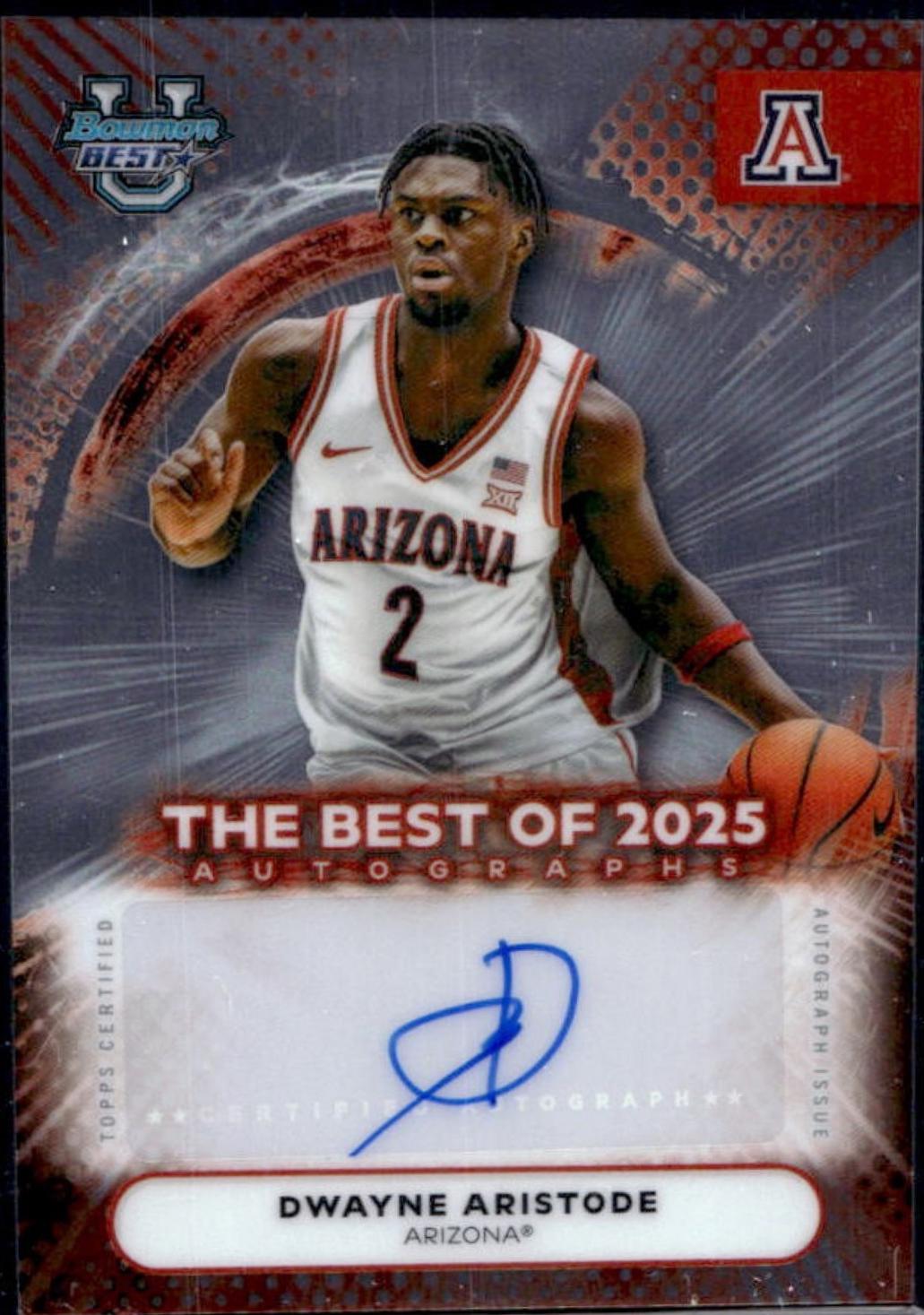 Dwayne Aristode #BA-DA 2025-26 Bowman University Best Basketball The Best of 2025 Autographs
