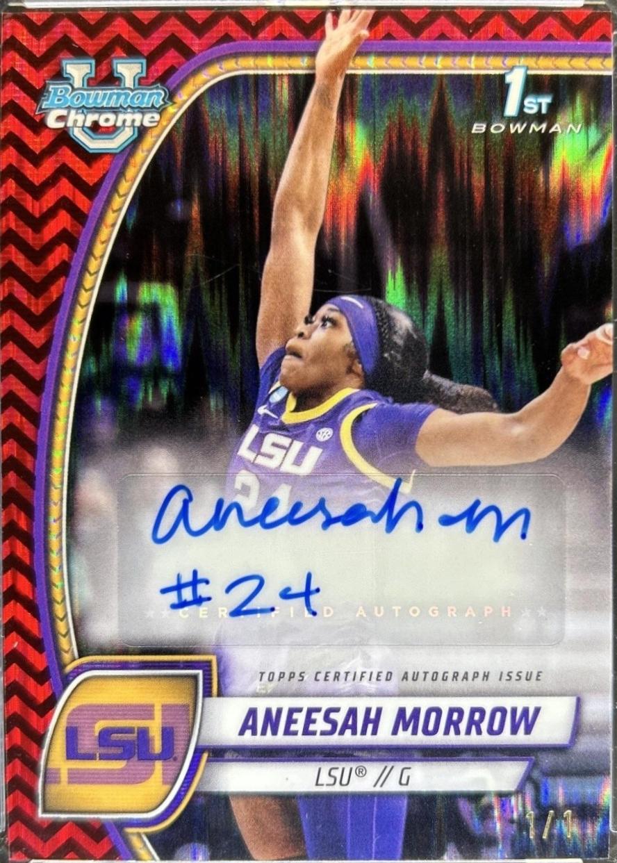 Aneesah Morrow [Black Red Refractor Autograph] #6