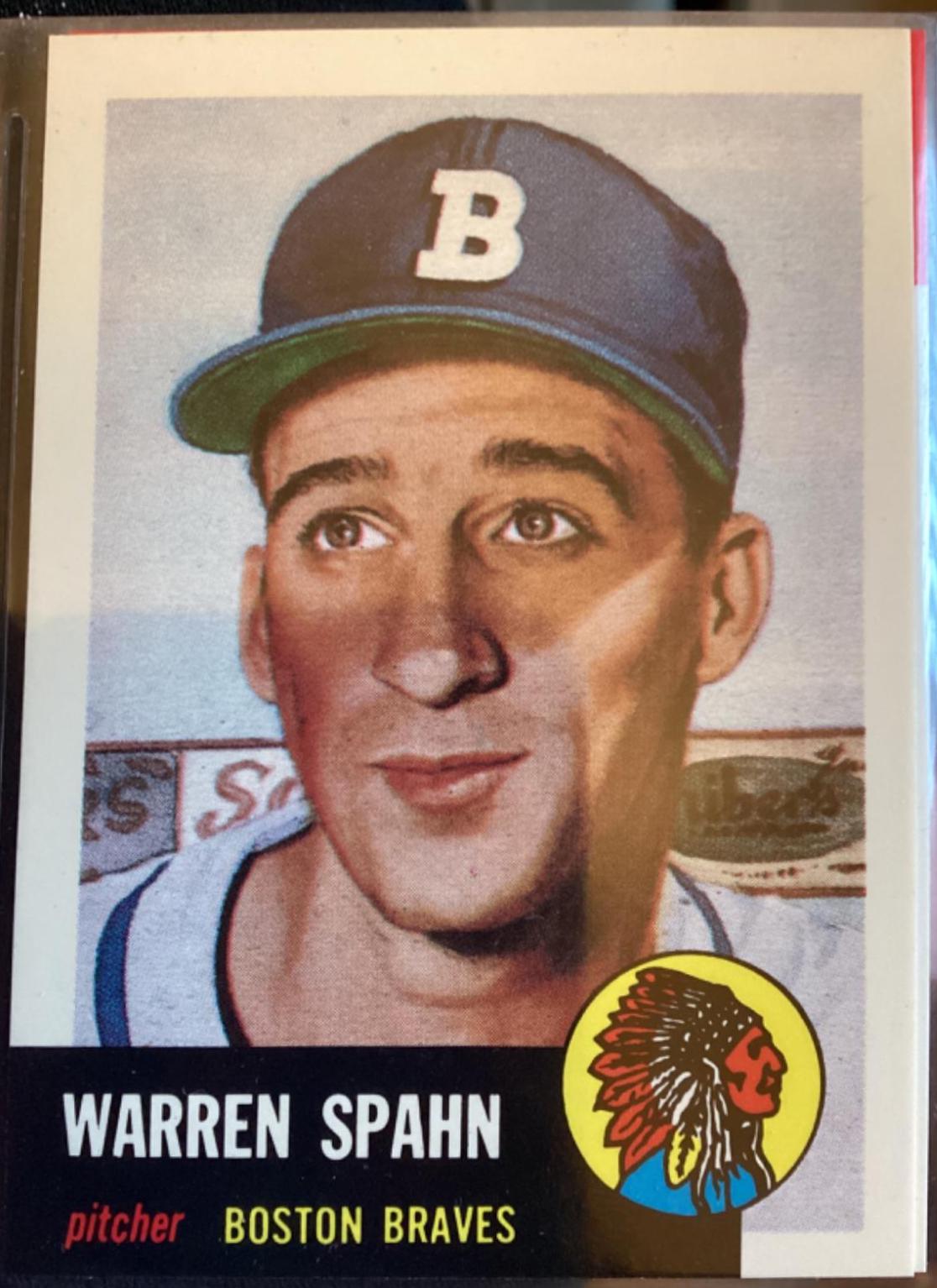 Warren Spahn #147 1991 Topps Archives 1953 Baseball
