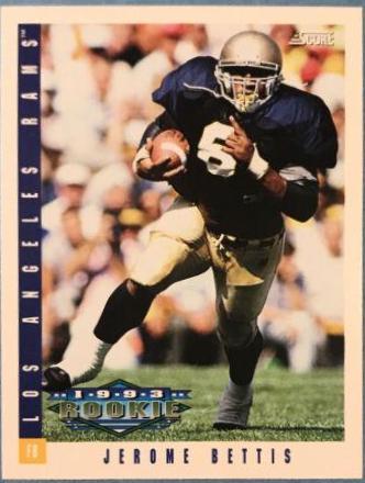 Jerome Bettis #306 Football Cards 1993 Panini Score