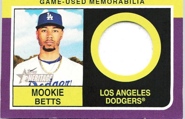 Shohei Ohtani / Mookie Betts #CCDR-OB Baseball Cards 2024 Topps Heritage Clubhouse Collection Dual Relic