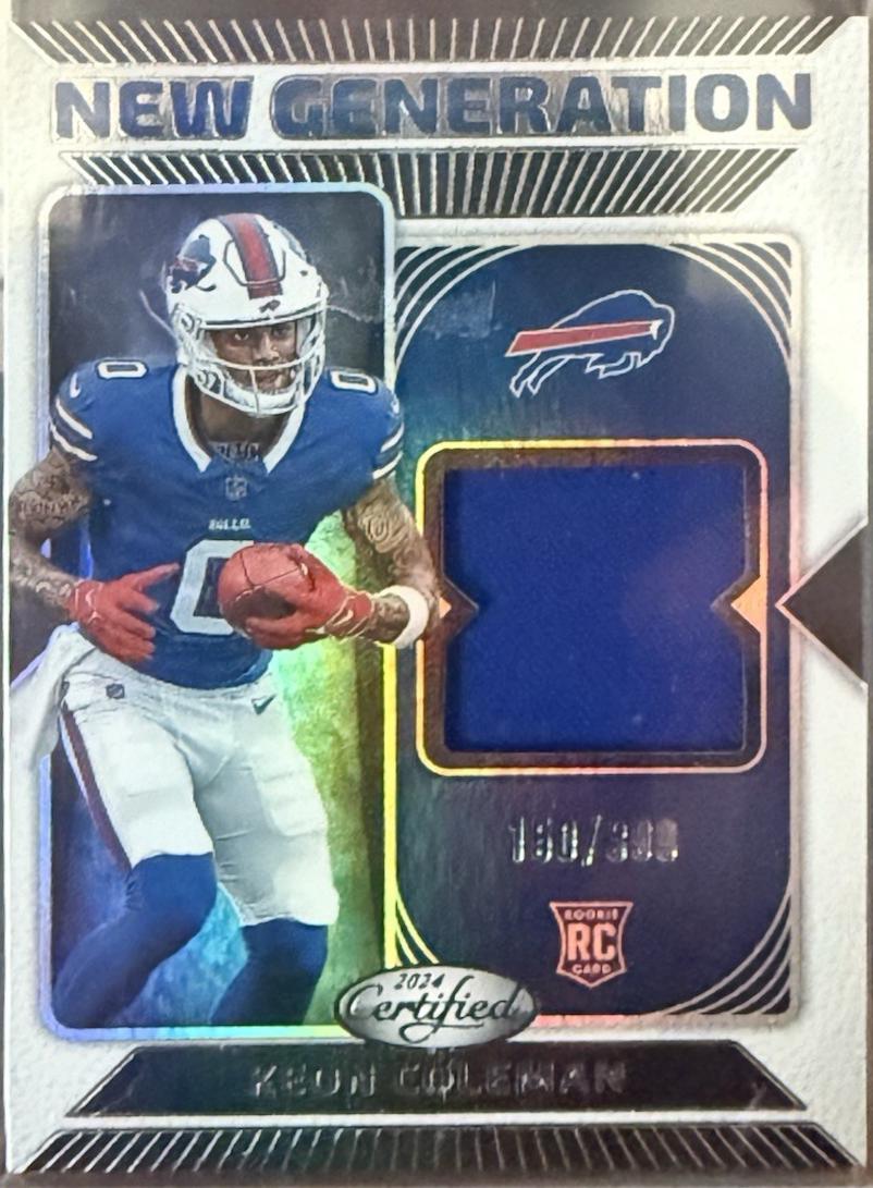 Keon Coleman #NGS-KCN Football Cards 2024 Panini Certified New Generation Jerseys Mirror