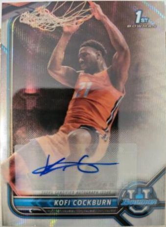 Kofi Cockburn #BCPA-KCO 2021 Bowman University Chrome Prospect Autographs Basketball