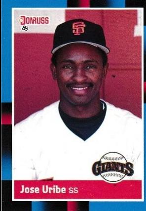 Jose Uribe #559 Baseball Cards 1988 Donruss