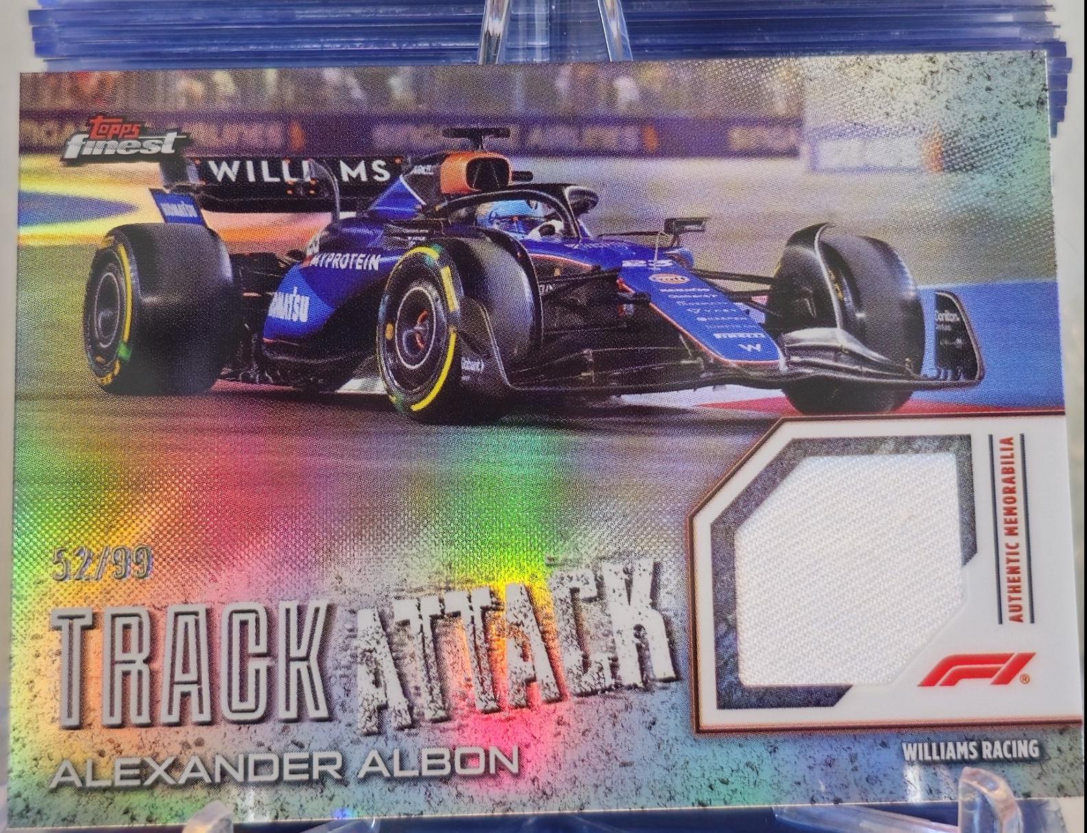 Alexander Albon #TAR-ALB Racing Cards 2024 Topps Finest Formula 1 Track Attack Relic