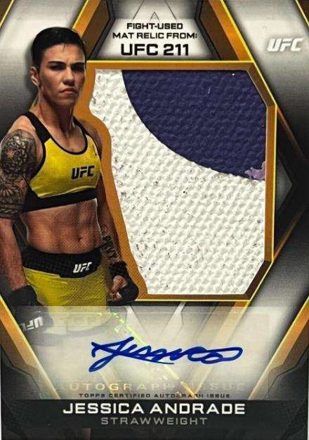 Jessica Andrade #AJR-JA Ufc Cards 2020 Topps UFC Knockout Autograph Jumbo Fight Mat Relics